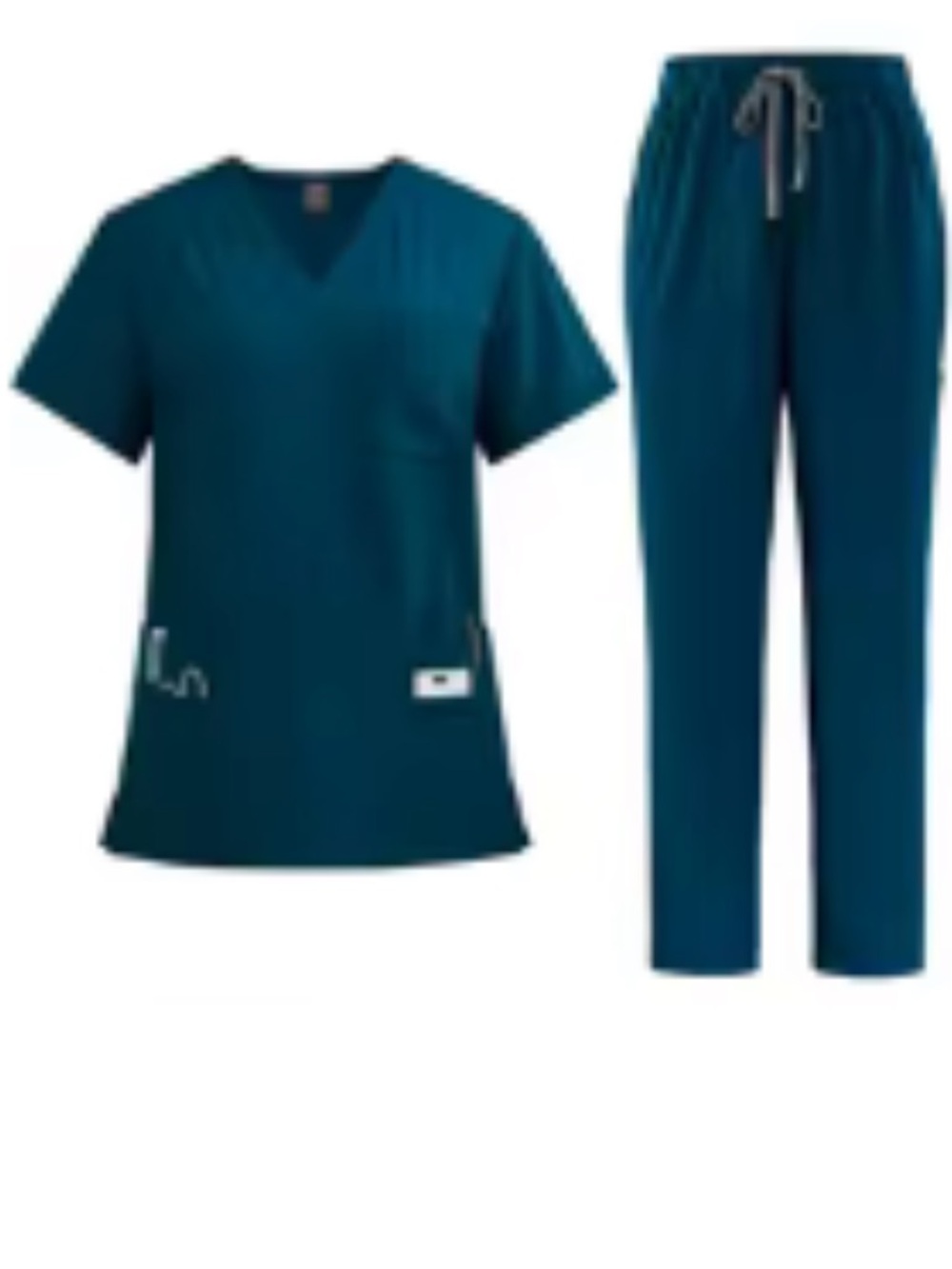 Women’s Teal Scrub Top & Pants Set